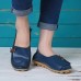 Large Size Soft Leather Multi-Way Flat Loafers For Women