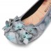 Retro Flowers Decor Tie-dyed Soft Sole Comfy Slip On Soft Flat Shoes