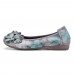 Retro Flowers Decor Tie-dyed Soft Sole Comfy Slip On Soft Flat Shoes