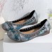 Tie-dyed Handmade Leather Cutout  Comfy Soft Sole Slip On Flat Shoes