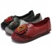 Women Folkways Stricing Flowers Comfy Soft Sole Casual Flat Loafers