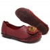 Women Folkways Stricing Flowers Comfy Soft Sole Casual Flat Loafers