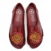 Women Folkways Stricing Flowers Comfy Soft Sole Casual Flat Loafers