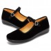 Womens Chinese Style Solid Color Cotton Sole Buckle Casual Flats