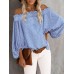 Women Strapless Solid European Fashion Holiday Vacation Cozy Shirt