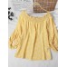 Women Strapless Solid European Fashion Holiday Vacation Cozy Shirt