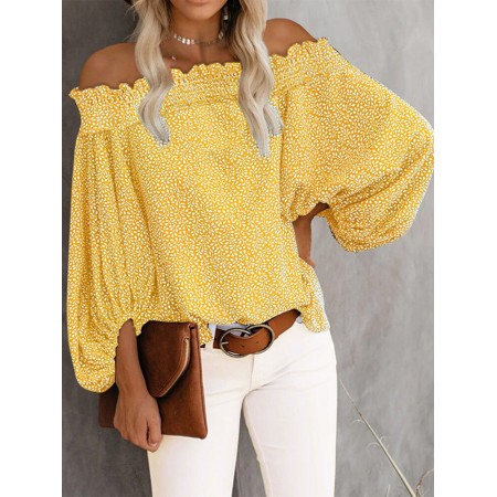 Women Strapless Solid European Fashion Holiday Vacation Cozy Shirt