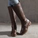 Buckle Strap Decoratioin Warm Non Slip Mid Calf Women's Boots