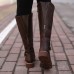 Buckle Strap Decoratioin Warm Non Slip Mid Calf Women's Boots