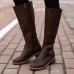 Buckle Strap Decoratioin Warm Non Slip Mid Calf Women's Boots